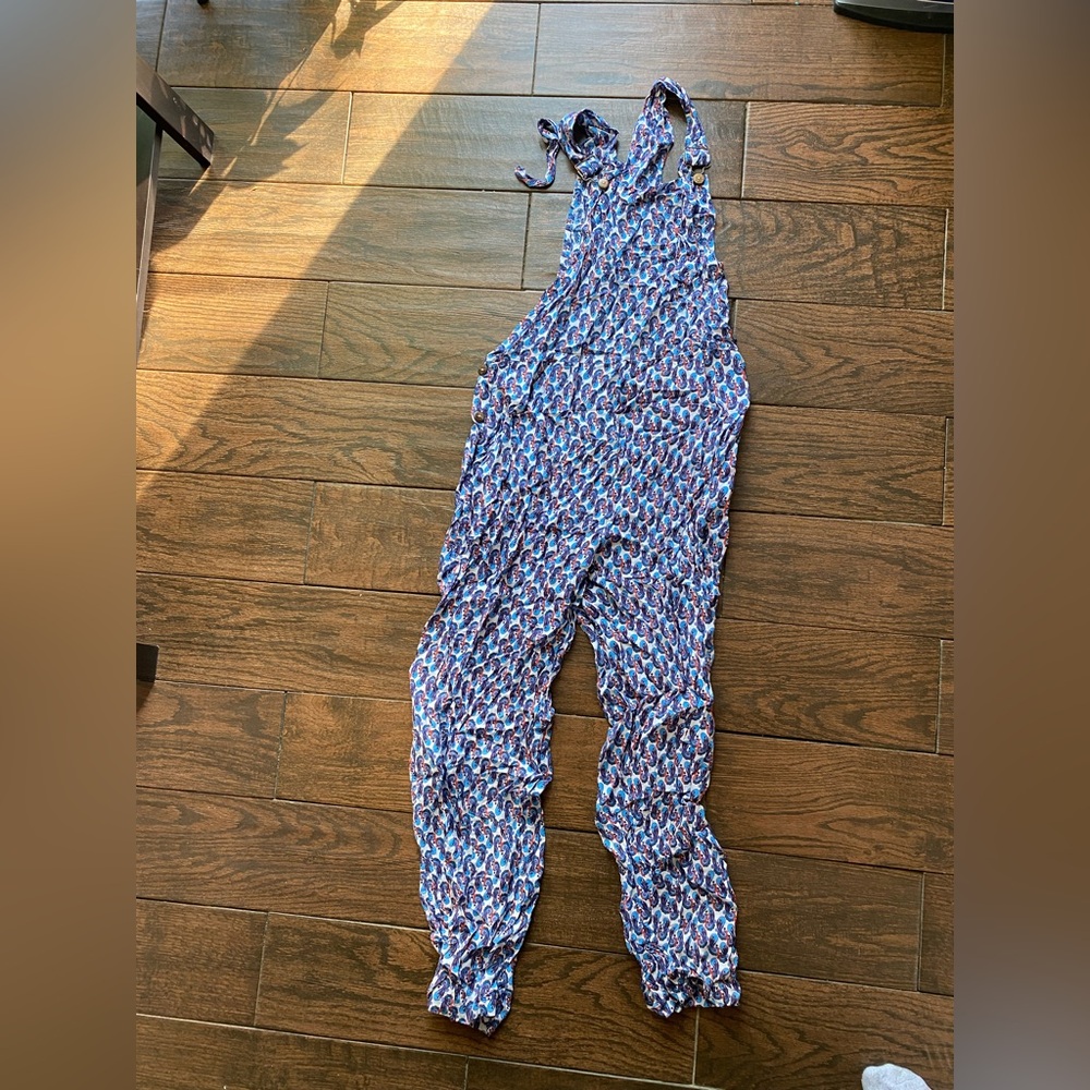 Colorful Patterned cotton overalls